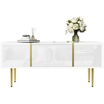 stilvora Couchtisch Weiß MDF 100 x 41,5 x 60 cm