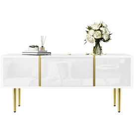 stilvora Couchtisch Weiß MDF 100 x 41,5 x 60 cm