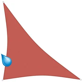 sunprotect 83287 Sonnensegel Hydro, 5 x 5 x 7 m, 90° Grad Dreieck, wasserabweisend, rost-rot