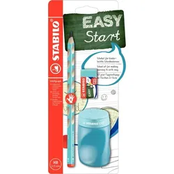 STABILO EASYgraph Schul-Set, blau, Bleistift, Spitzer und Radier für Rechtshänder