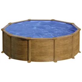 Gre Stahlwandbecken Set mit Holzaspekt 460 x 132 cm