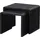 Woood Willa Schwarz Teak 40 x 40 x 43 cm