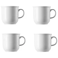 Thomas Porzellan Becher Thomas Trend Weiss Becher mit Henkel groß 0,36 l 4er Set, Porzellan weiß
