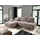 Fun Möbel Ecksofa Sofa mit Schlaffunktion VOGAR Stoff Poso Hellbraun Ottomane Links - Braun