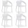 Homestyle4u Gartenstuhl Kunststoff weiß 4er Set