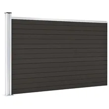 vidaXL WPC Zaunelement 175 x 105 cm schwarz