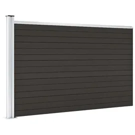 vidaXL WPC Zaunelement 175 x 105 cm schwarz