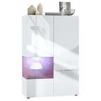 Vladon Vitrine, Bordeaux, 91.5x136.5x37 cm, Wohnzimmer, Wohnwände, Vitrinenschränke