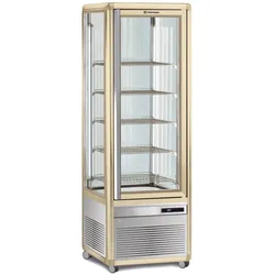 KBS Gastrotechnik KBS Kuchenvitrine 350 Liter 595x645x1710 mm Aluminium bronze  mit 5 Rosten 230 V