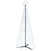 VidaXL LED-Weihnachtsbaum Kegelform Kaltweiß 200 LEDs 70x180 cm