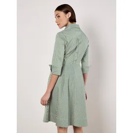 Apricot Minikleid gestreift Grün 36
