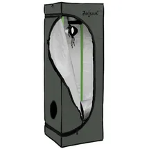 Zelsius Grow Tent 60 x 60 x 120 cm, Grau/ Schwarz Pflanzenzucht Indoor | Zelsius