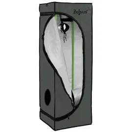 Zelsius Grow Tent 60 x 60 x 120 cm, Grau/ Schwarz Pflanzenzucht Indoor | Zelsius