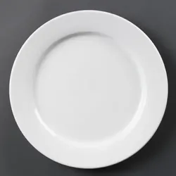 Olympia Whiteware Teller mit breitem Rand 28cm