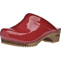 Sanita Wood-Classic Patent Open Clog Red Gr.39 | Rot