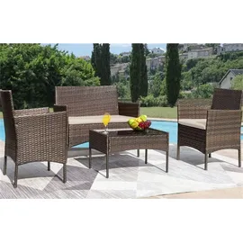 Hti-Living Maceira Set 4-tlg. Braun