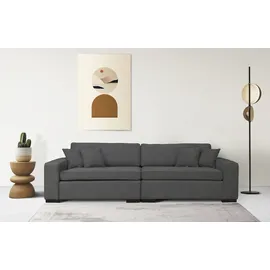 Home Affaire 2-Sitzer HOME AFFAIRE "Skara XXL", grau (dunkelgrau), B:280cm H:86cm T:130cm, 100% Polyester, Sofas, Lounge-Sofa XXL mit Federkern-Polsterung, in vielen Bezugsvarianten