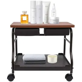 dgjmuu Fußbad Spa Wagen mit klappbarer Tischplatte und kleinen Lenkrollen, für Fußstütze Pediküre Maniküre Funiture Massage Tisch Fußstütze Stand