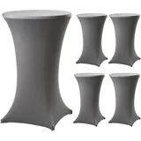 Trutzholm 5x Stehtischhusse Stretch 70 cm anthrazit Tischdecke Husse Bistrotisch