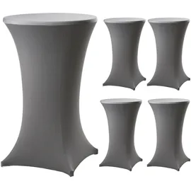 Trutzholm 5x Stehtischhusse Stretch 70 cm anthrazit Tischdecke Husse Bistrotisch