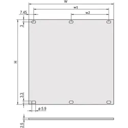 SCHROFF PART.FRONT PANEL 84HP AN/CR - Rack-Zubehör - 30847556 - Rack-Zubehör