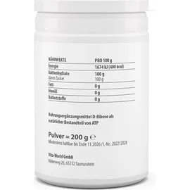VITA-WORLD D-Ribose Pulver 200 g
