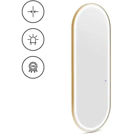 Physa Kosmetikspiegel, Friseurspiegel mit LED-Beleuchtung extra flach oval Spiegel mit LED-Beleuchtung