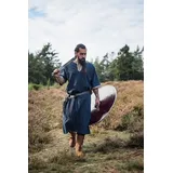 Leonardo Carbone Wikinger-Kostüm Wikinger Kurzarmtunika mit Bordüre "Richard" Blau blau L | L