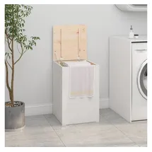 vidaXL Wäschetruhe Weiß 44x44x66 cm Massivholz Kiefer