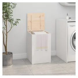 vidaXL Wäschetruhe Weiß 44x44x66 cm Massivholz Kiefer
