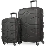 HAUPTSTADTKOFFER - X-Kölln - 2er Koffer-Set Trolley-Set Rollkoffer Reisekoffer, TSA, (S & L), Graphite matt