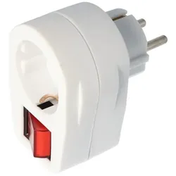 AccuCell Eurostecker Steckdose mit Schalter, Kindersicherung und mit Überlastschutz