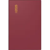 Baier & Schneider rido/idé 7011002296 Taschenkalender Mod. partner/Industrie I 2026 A7, Kunststoff, bordeaux