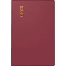 Baier & Schneider rido/idé 7011002296 Taschenkalender Mod. partner/Industrie I 2026 A7, Kunststoff, bordeaux