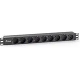 Equip Steckdosenleiste 1,80 m Schwarz 9 St.
