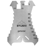 STUBAI Anreißschablone 1,3 mm, gehärtet 140 x 100 mm, 278601