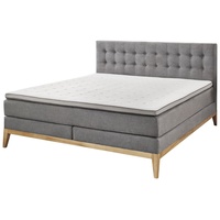 SUN GARDEN Boxspringbett Westwood grau ¦ Maße cm B: 180 H: 109