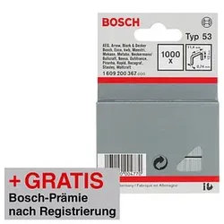 AKTION: 1.000 BOSCH Tackerklammern Typ 53 12 mm mit Prämie nach Registrierung