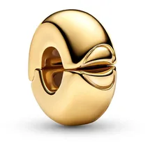 Pandora Clip-Charm Rund Gold 763678C00