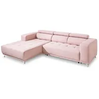 SOMETA Ecksofa Cancun Stoff Rosa Rose