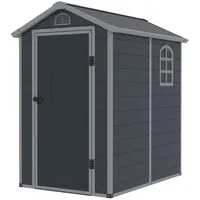 Westmann Kunststoff Gerätehaus Universo L Anthrazit 134x192x204 cm
