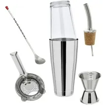 ich-zapfe Cocktail Mix Set Shaker Edelstahl 1 x 30 x 1 cm