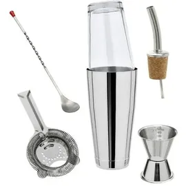 ich-zapfe Cocktail Mix Set Shaker Edelstahl 1 x 30 x 1 cm