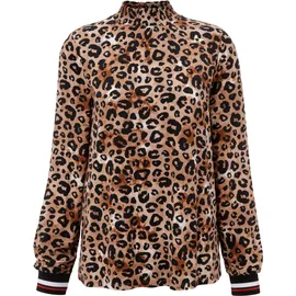 Aniston CASUAL Langarmshirt, mit trendigem Animal-Print und gestreiften Bündchen, bunt