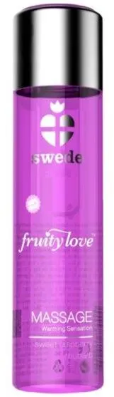 SWEDE - FRUITY LOVE MASSAGEÖL MIT WÄRMENDEM EFFEKT, ROSA HIMBEERE UND RHABARBER 60 ML