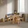 livinity Eckbankgruppe Tiberio Goldkraft Eiche 150 x 150 cm mit Tisch