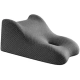 perfk Kissen für Bauchlage, Gesichtskissen Aus Baumwolle, Keilkissen für Bett Zur Unterstützung von Kinn Und Nacken Beim Lesen, Dunkelgrau