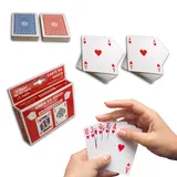 Spielkarten Rummy, französisches Kartenspiel – 2 Decks + 2 matt rot/blau – Poker, Maßstab 40, Bridge, Texas Hold'em, Burraco, Durak, Mau Mau, Skat, Canasta