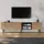 stilvora TV-Lowboard 180x45x33,5 cm Natur/Schwarz Metall/Spanplatte