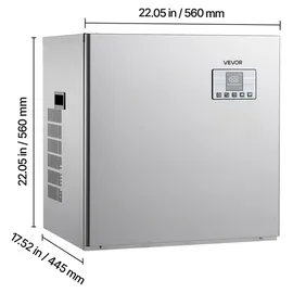 Vevor kommerzielle Eismaschine – Kopf, 181 kg/Tag Edelstahl-Eismaschine mit intelligentem Bedienfeld, Selbstreinigung, einstellbarer Dicke, ideal für Restaurant, Bar, Café, Hotel – Nur Kopf